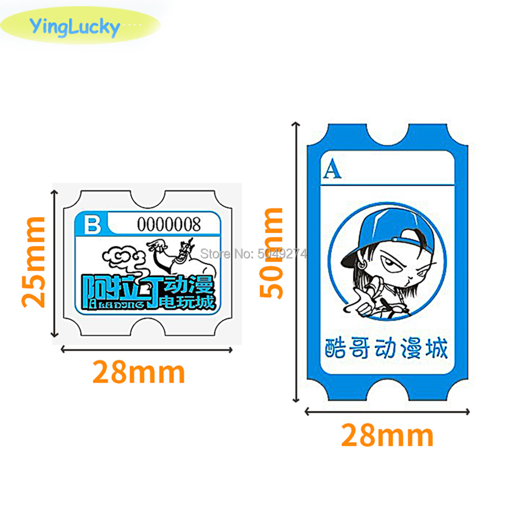 yinglucky 2000 pcs/lot lottery - đánh giá và giá Ticket Redemption Machine