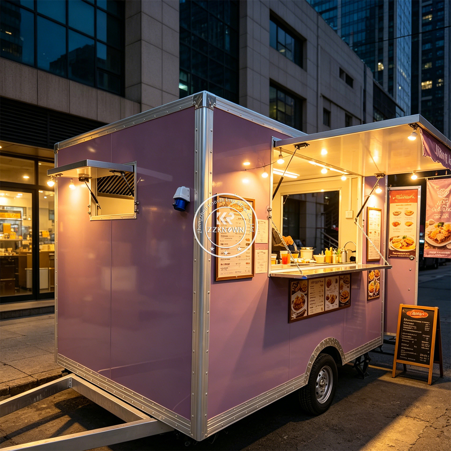 Mobile Fast Food Trailer Cart  - đánh giá và giá Hot Dog Vending Cart
