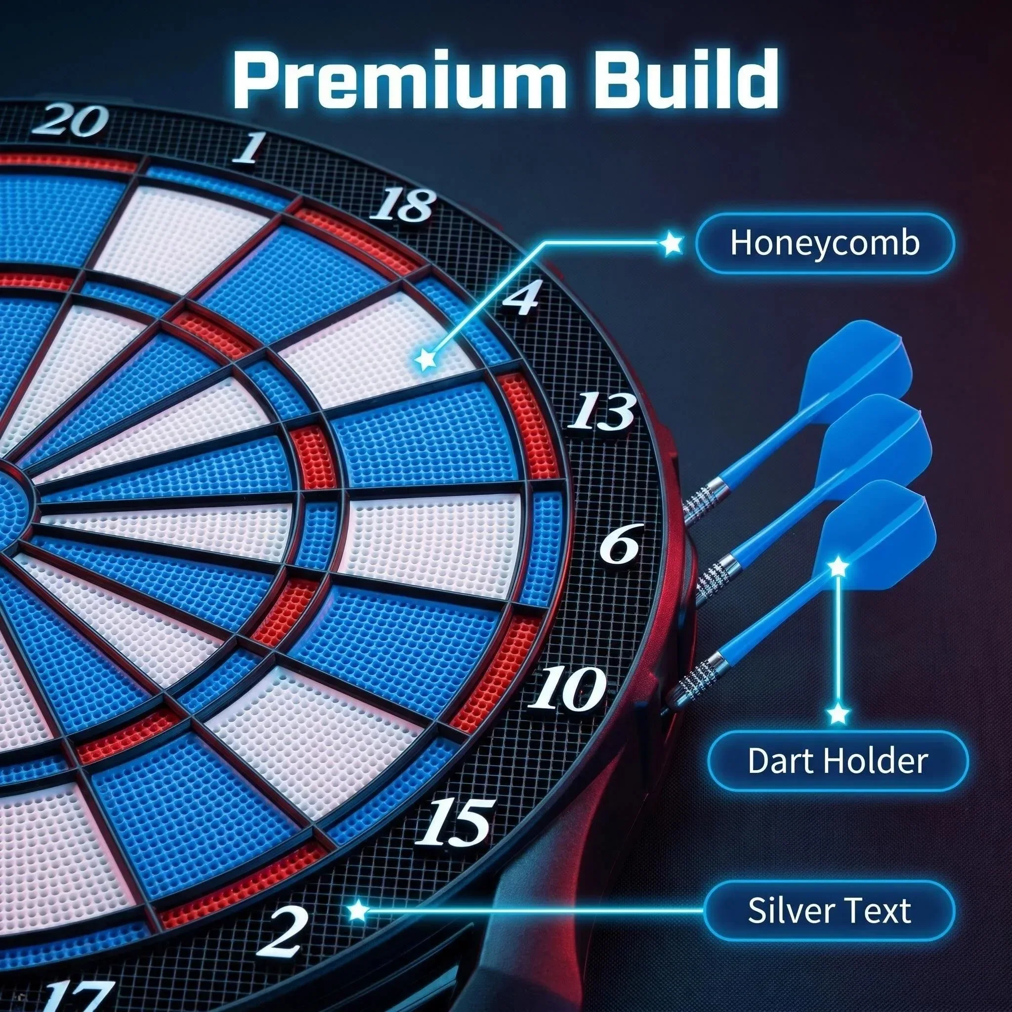 DartVibe Advanced Electronic D - đánh giá và giá Electronic Dartboard Cabinet