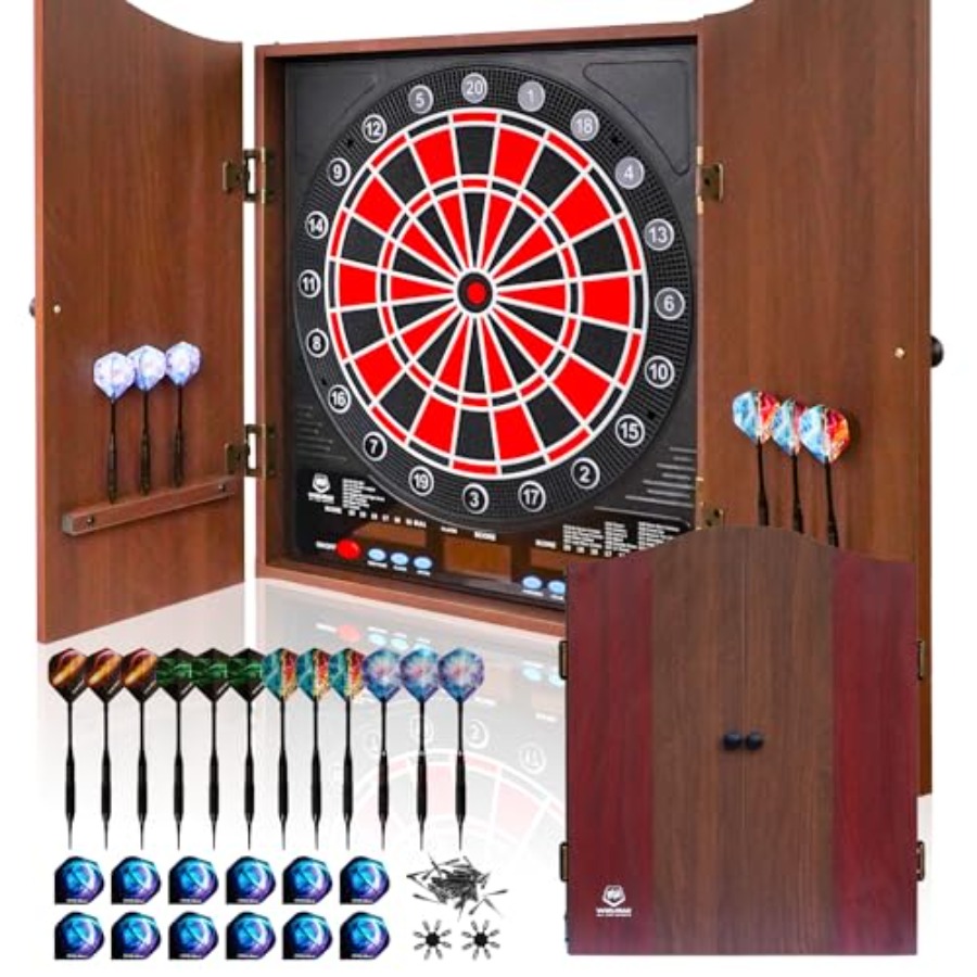 Electronic Dart Board LED Elec - đánh giá và giá Electronic Dartboard Cabinet