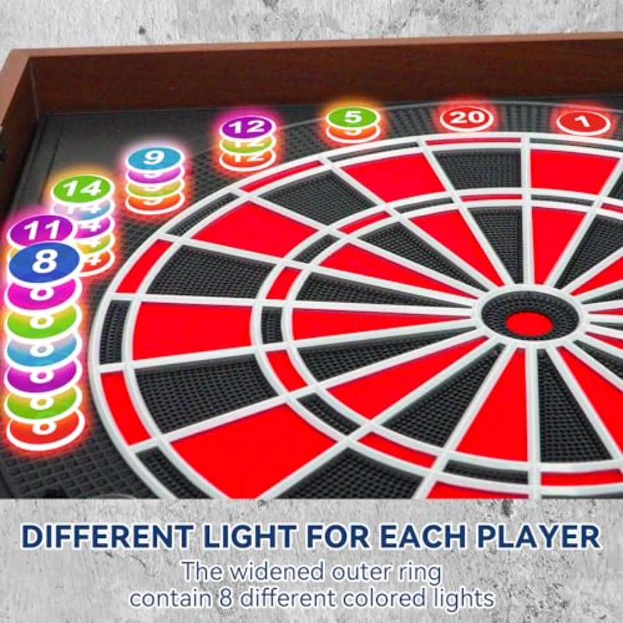 Electronic Dart Board LED Elec - đánh giá và giá Electronic Dartboard Cabinet