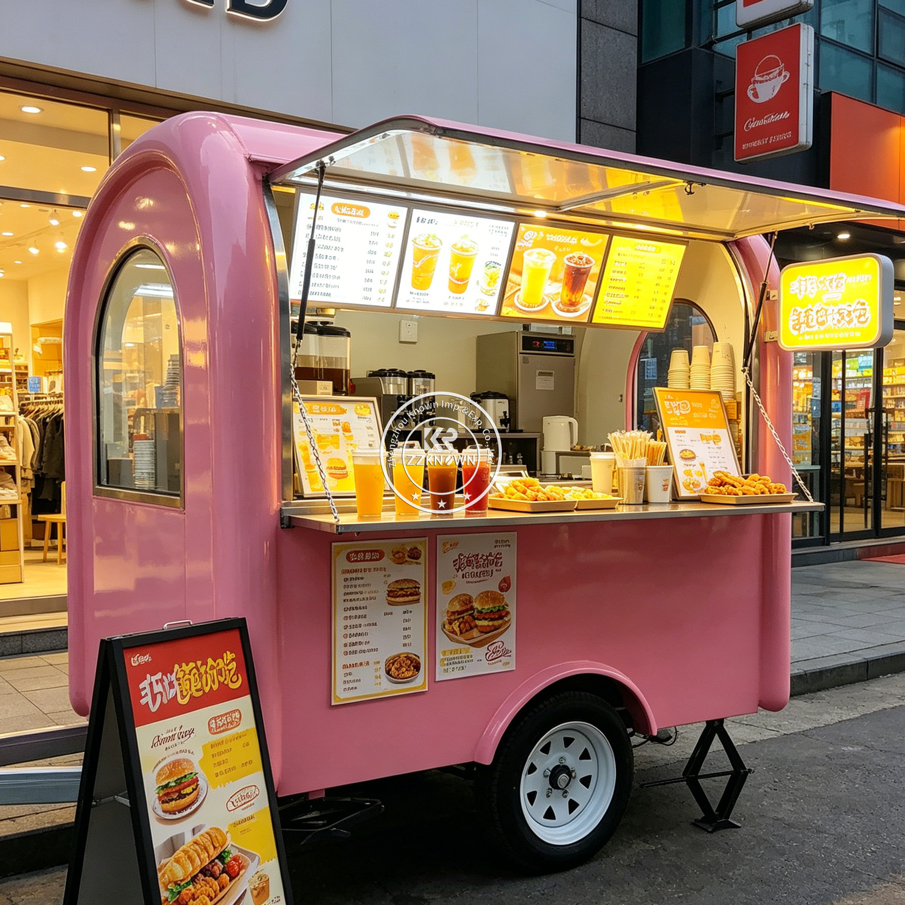 Street Mobile Food Trailer Hot - đánh giá và giá Hot Dog Vending Cart