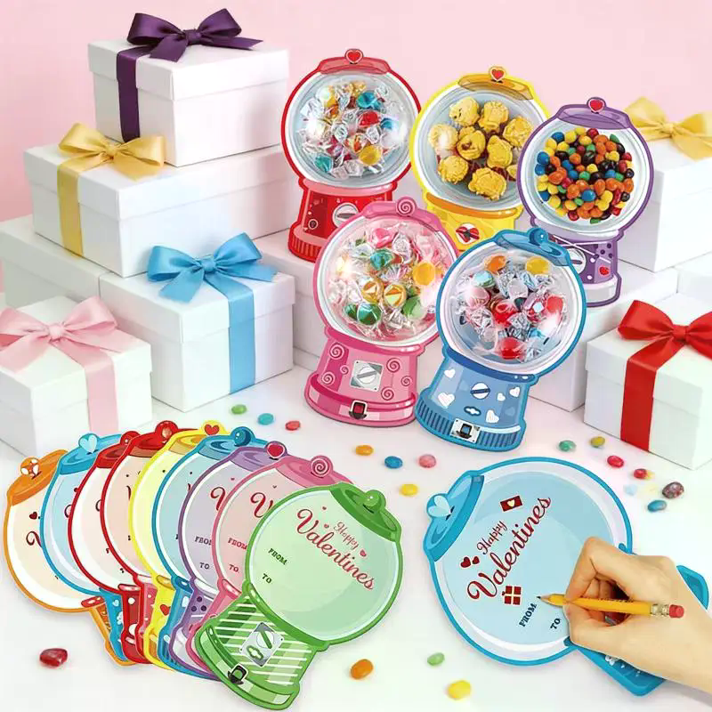 18/36 Pcs DIY Valentines Candy - đánh giá và giá Bubble Gum Machine