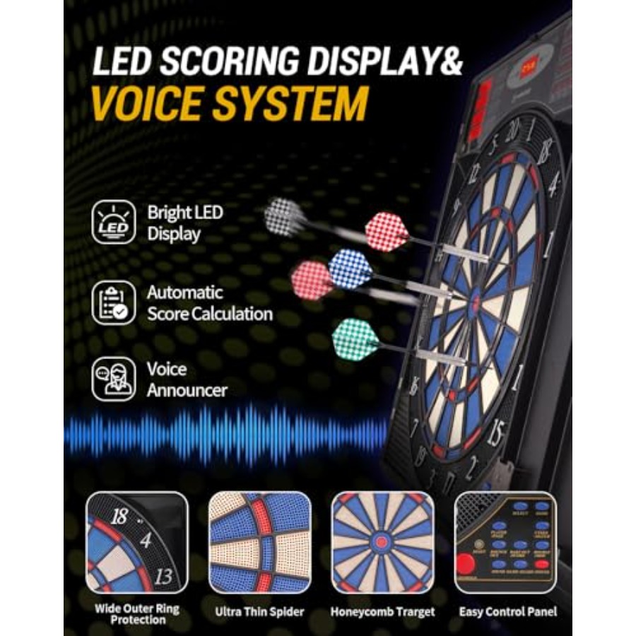Electronic Dart Board Set, Sof - đánh giá và giá Electronic Dartboard Cabinet