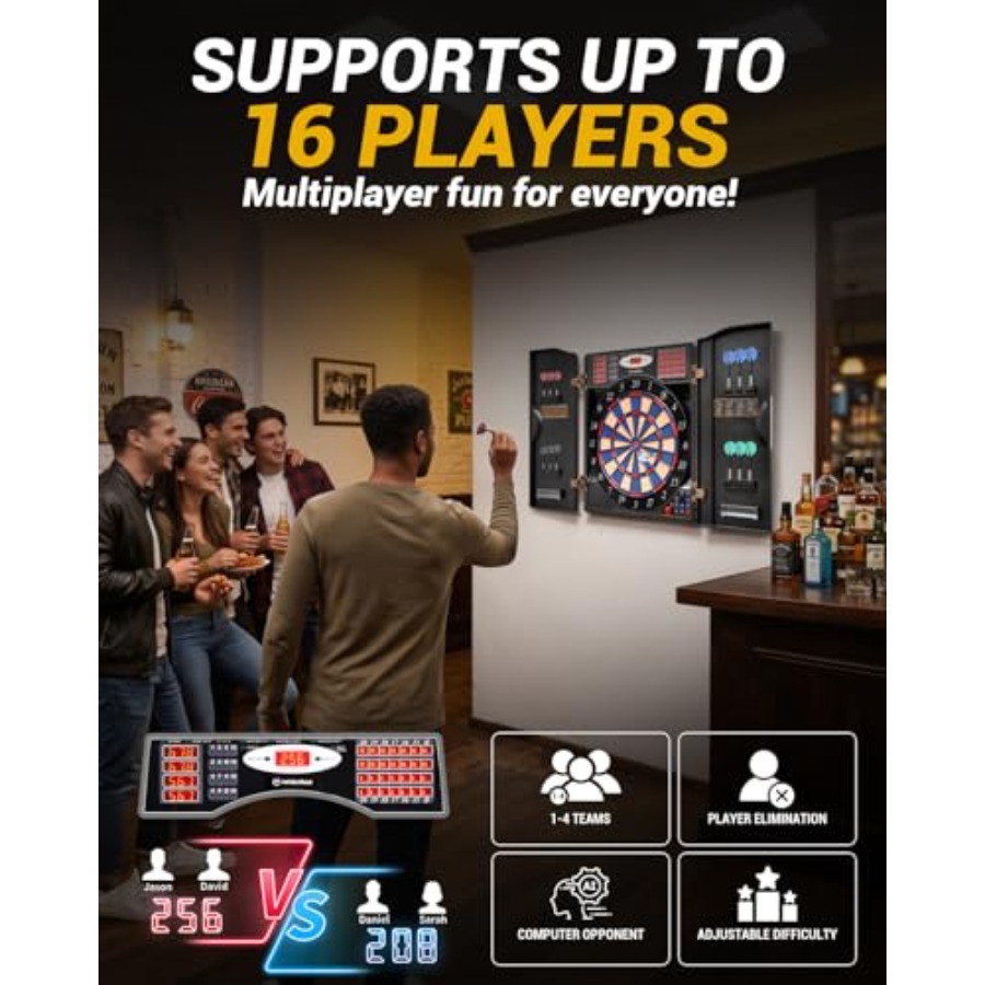 Electronic Dart Board Set, Sof - đánh giá và giá Electronic Dartboard Cabinet