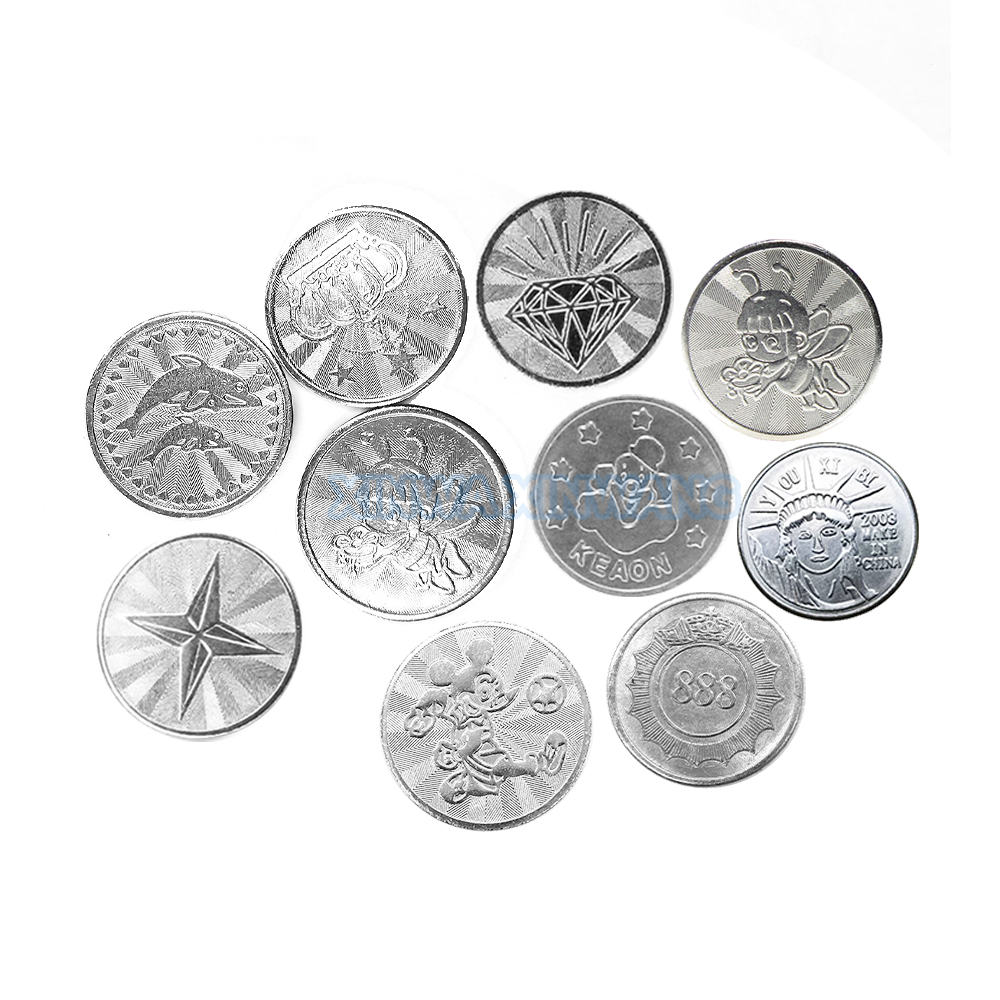 100PCS  Coins Tokens Stainless - đánh giá và giá Token Coin Mechanism