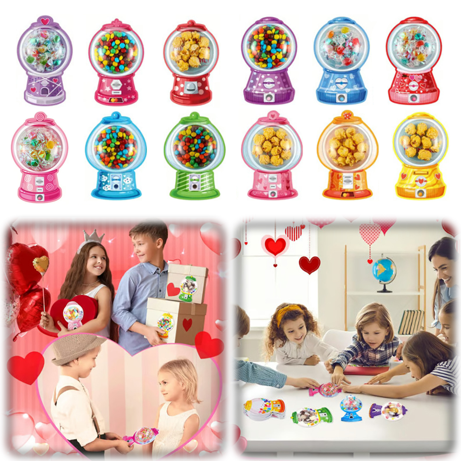 36/18 Pack Valentine Greeting  - đánh giá và giá Bubble Gum Machine