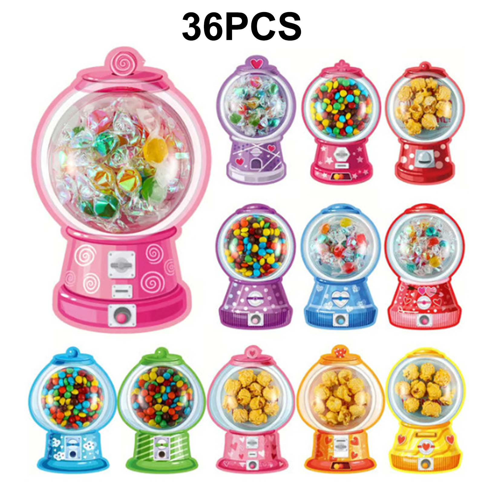 36/18 Pack Valentine Greeting  - đánh giá và giá Bubble Gum Machine