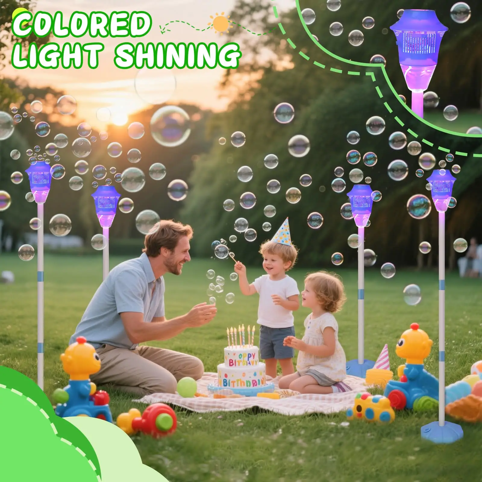 Stand Bubble Machine with Ligh - đánh giá và giá Bubble Gum Machine