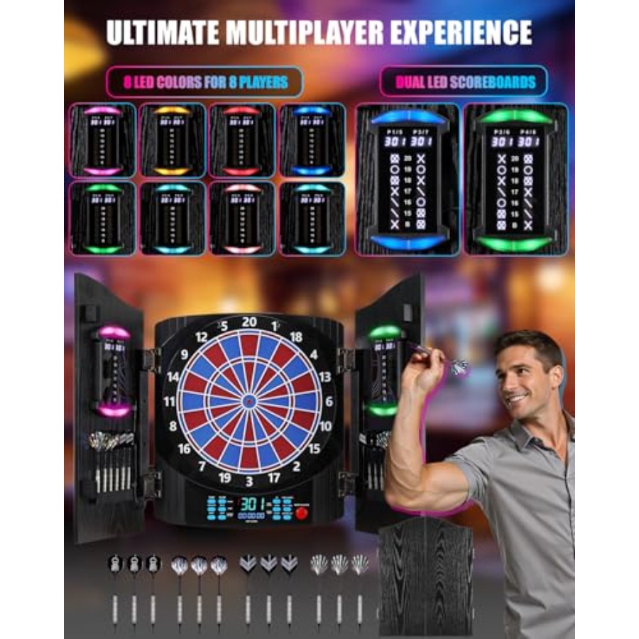 Electronic Dart Board, Electri - đánh giá và giá Electronic Dartboard Cabinet