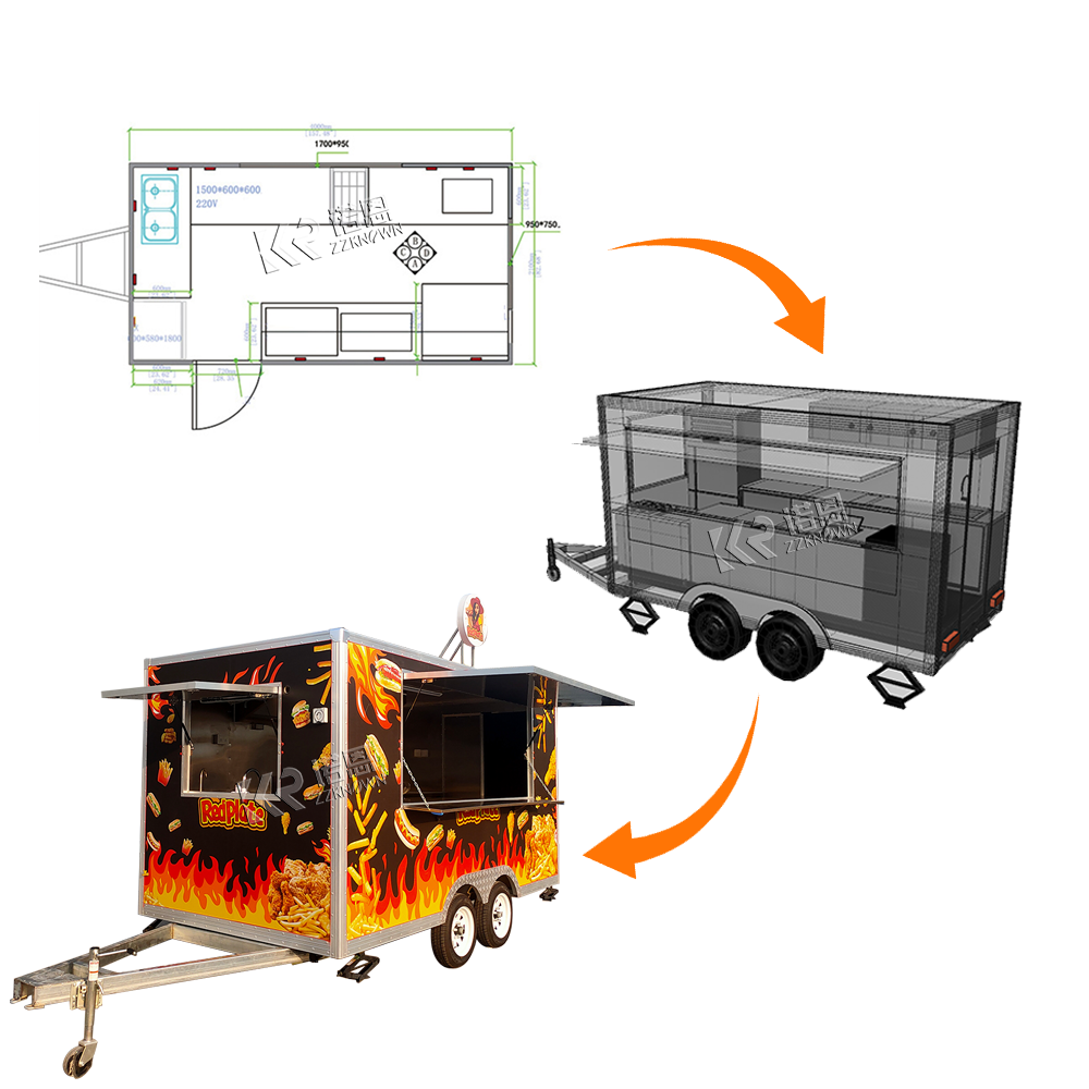 Customizable Food Trailer Manu - đánh giá và giá Hot Dog Vending Cart