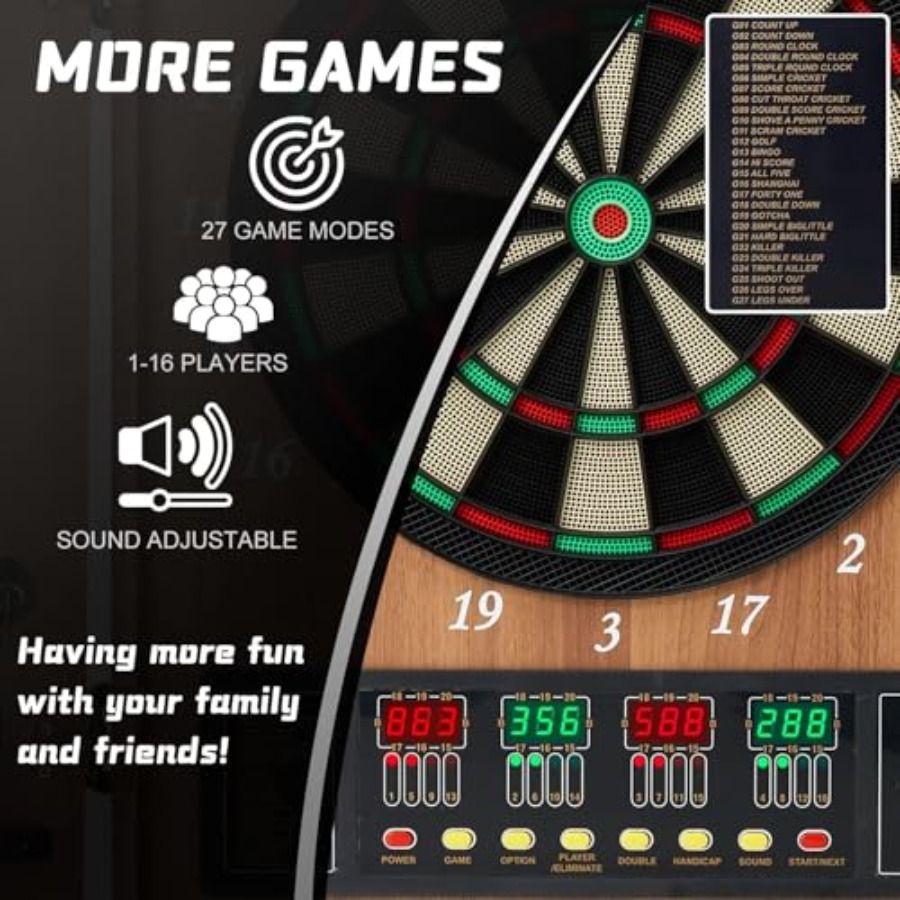 Electronic Dart Board Cabinet  - đánh giá và giá Electronic Dartboard Cabinet